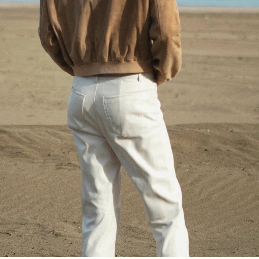 Methode White Leather Trousers